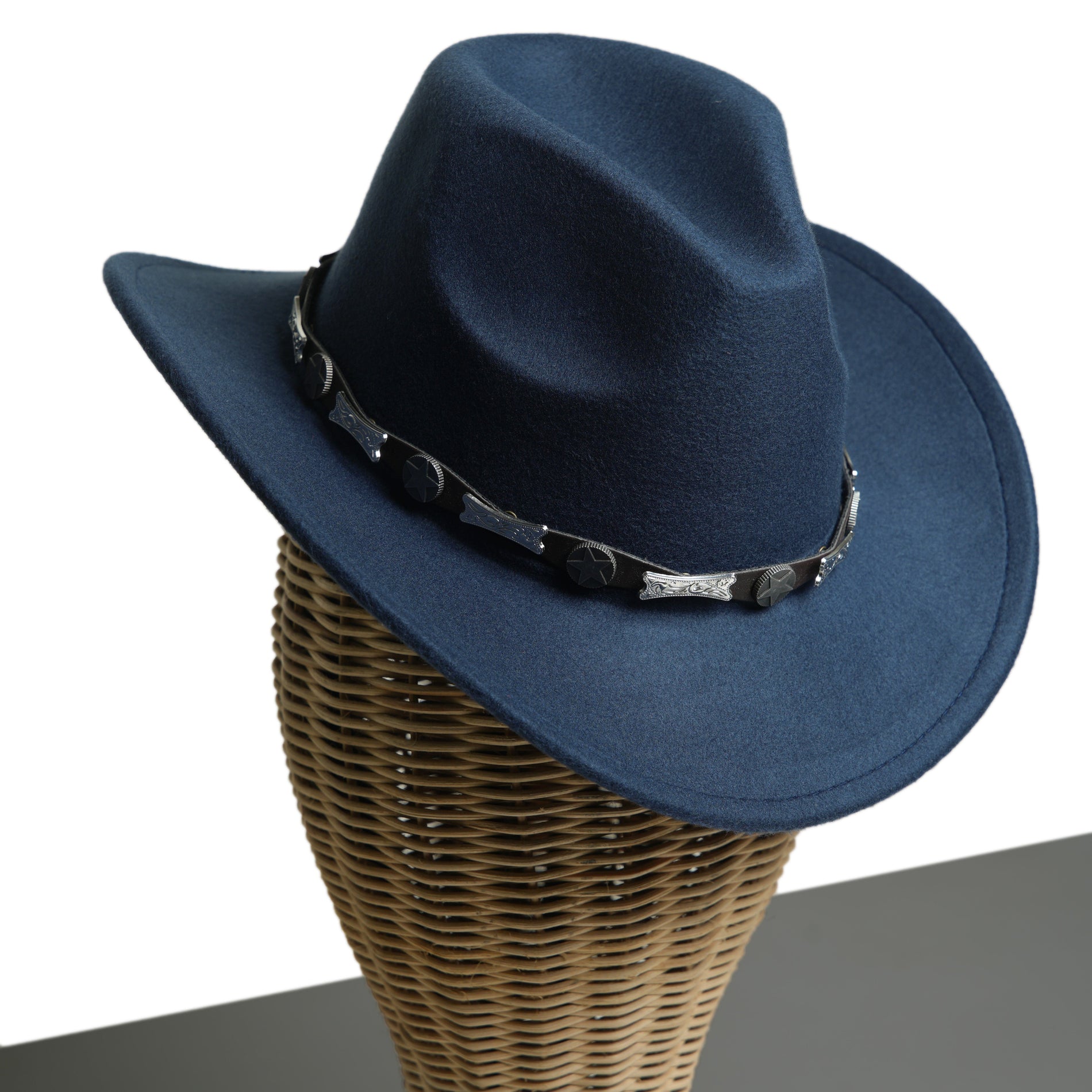 Chokore  Chokore Cowboy Hat with Buckle Belt (Navy Blue) 