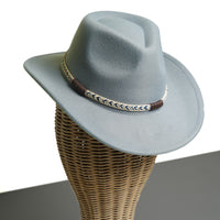 Chokore Chokore Cowboy Hat with Braided Thread Belt (Light Gray)