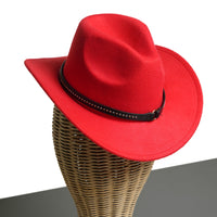 Chokore Chokore Cowboy Hat with Belt Band (Red)