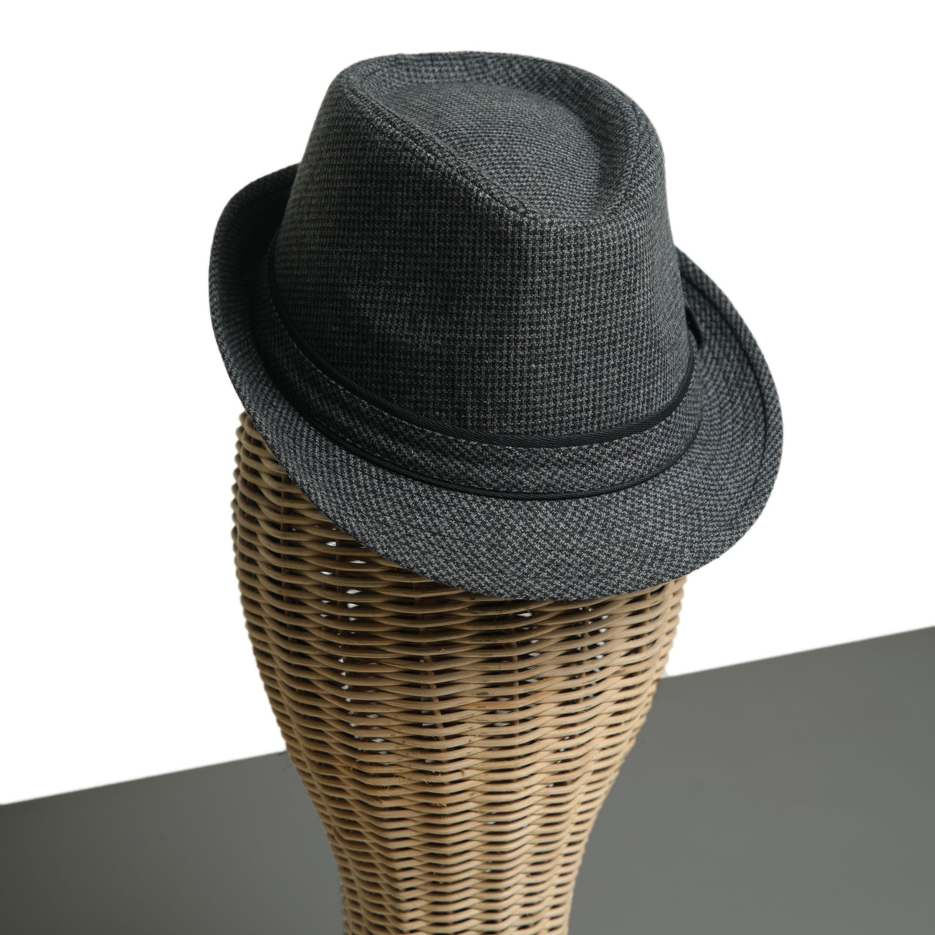 Chokore  Chokore Classic Plaid Fedora Hat (Dark Gray) 