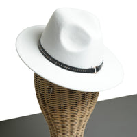 Chokore Chokore Fedora Hat with Belt Band (White)