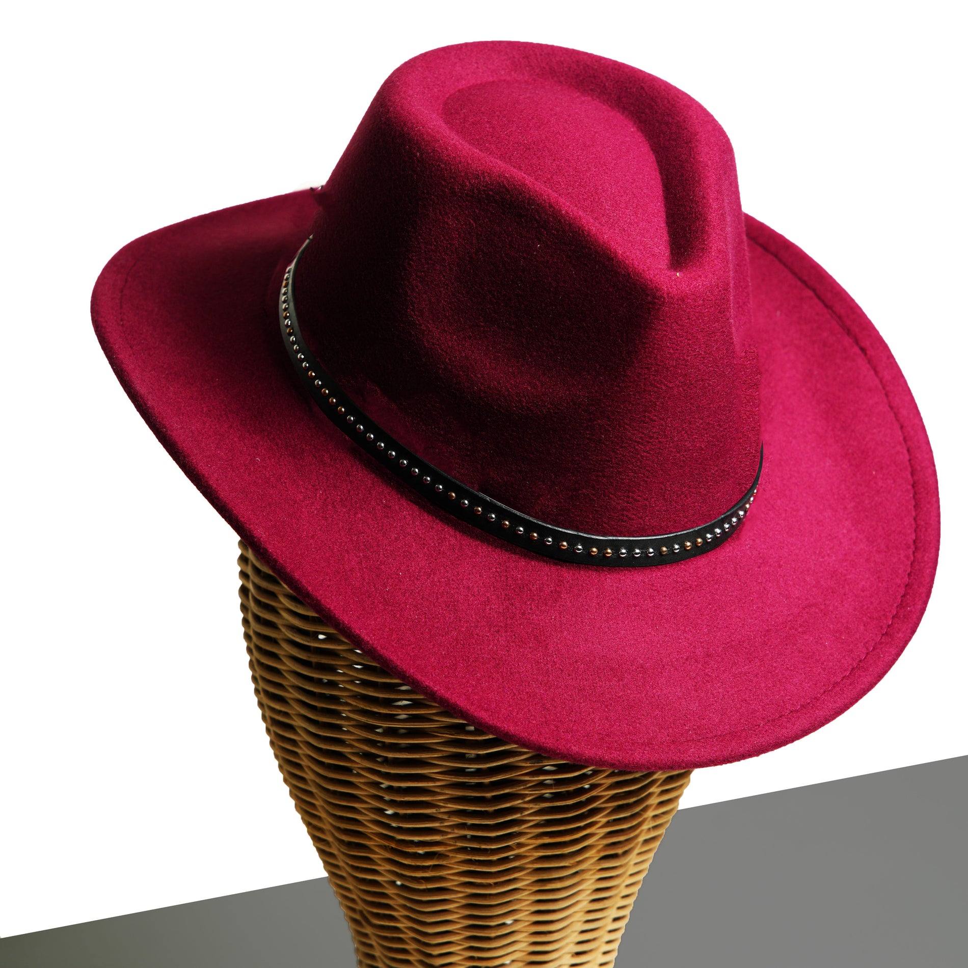 Chokore  Chokore Cowboy Hat with Belt Band (Burgundy) 