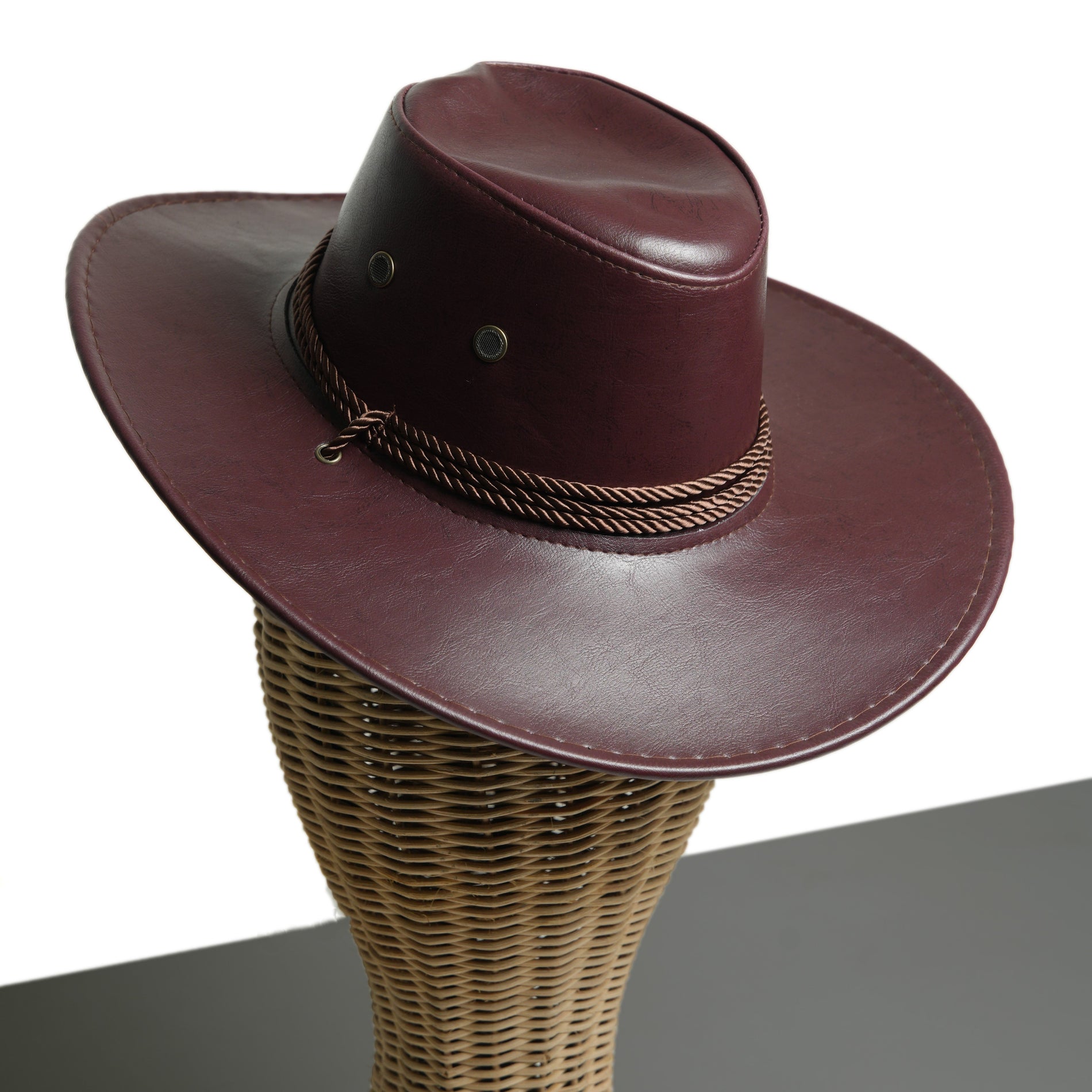 Chokore  Chokore PU Leather Cowboy Hat (Chocolate Brown) 