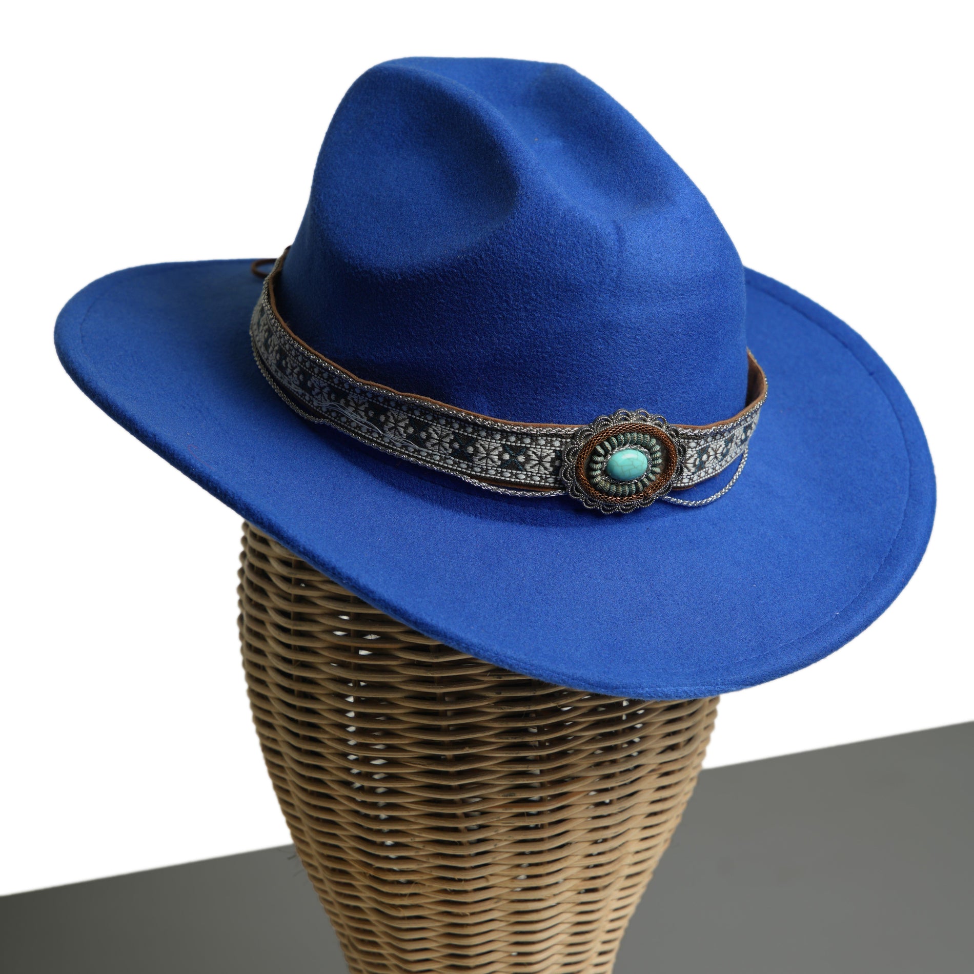 Chokore  Chokore Ethnic Tibetan Cowboy Hat (Blue) 