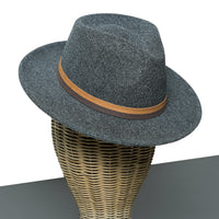 Chokore Chokore Fedora Hat with Dual Tone Band (Dark Gray)