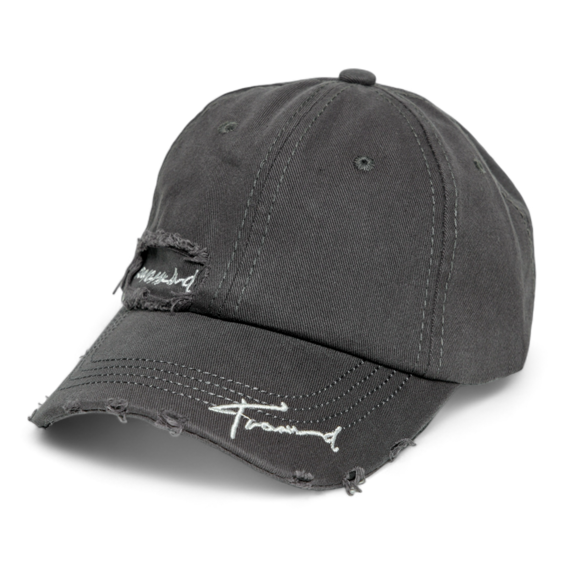 Chokore  Chokore Ripped Denim Baseball Cap (Dark Gray) 