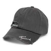 Chokore Chokore Ripped Denim Baseball Cap (Dark Gray)