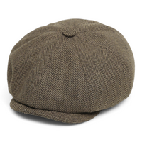 Chokore Chokore Herringbone Vintage Baker Boy Cap (Camel)