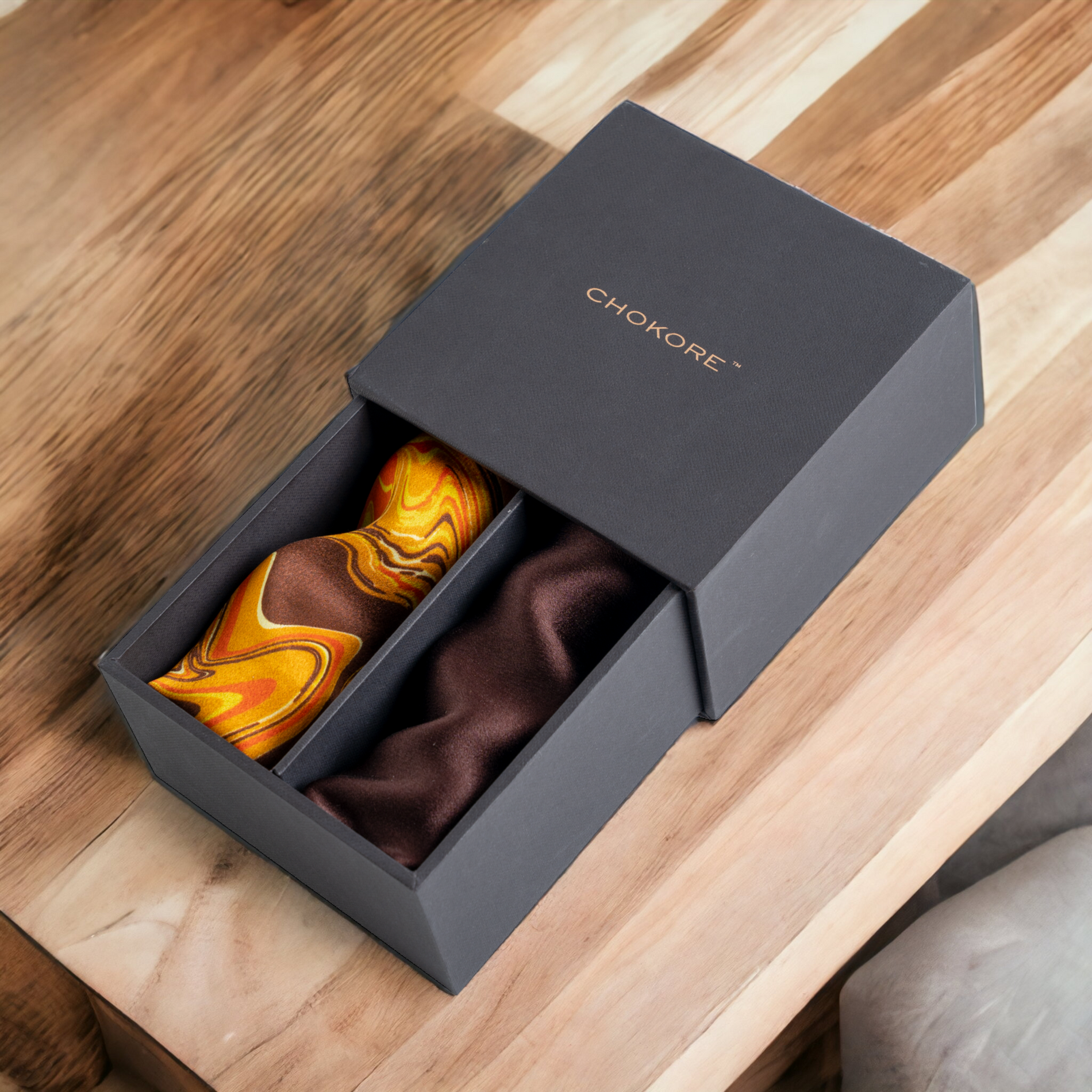 Chokore Chokore Special 2-in-1 Gift Set for Him (Marble print Pocket Square & Solid Brown Pocket Square) Chokore Special 2-in-1 Gift Set for Him (Marble print Pocket Square & Solid Brown Pocket Square) 