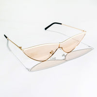 Chokore Chokore Cat-Eye Sunglasses with Metal Frame (Golden)