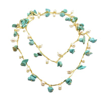 Chokore Chokore Turquoise Pearl Long Necklace