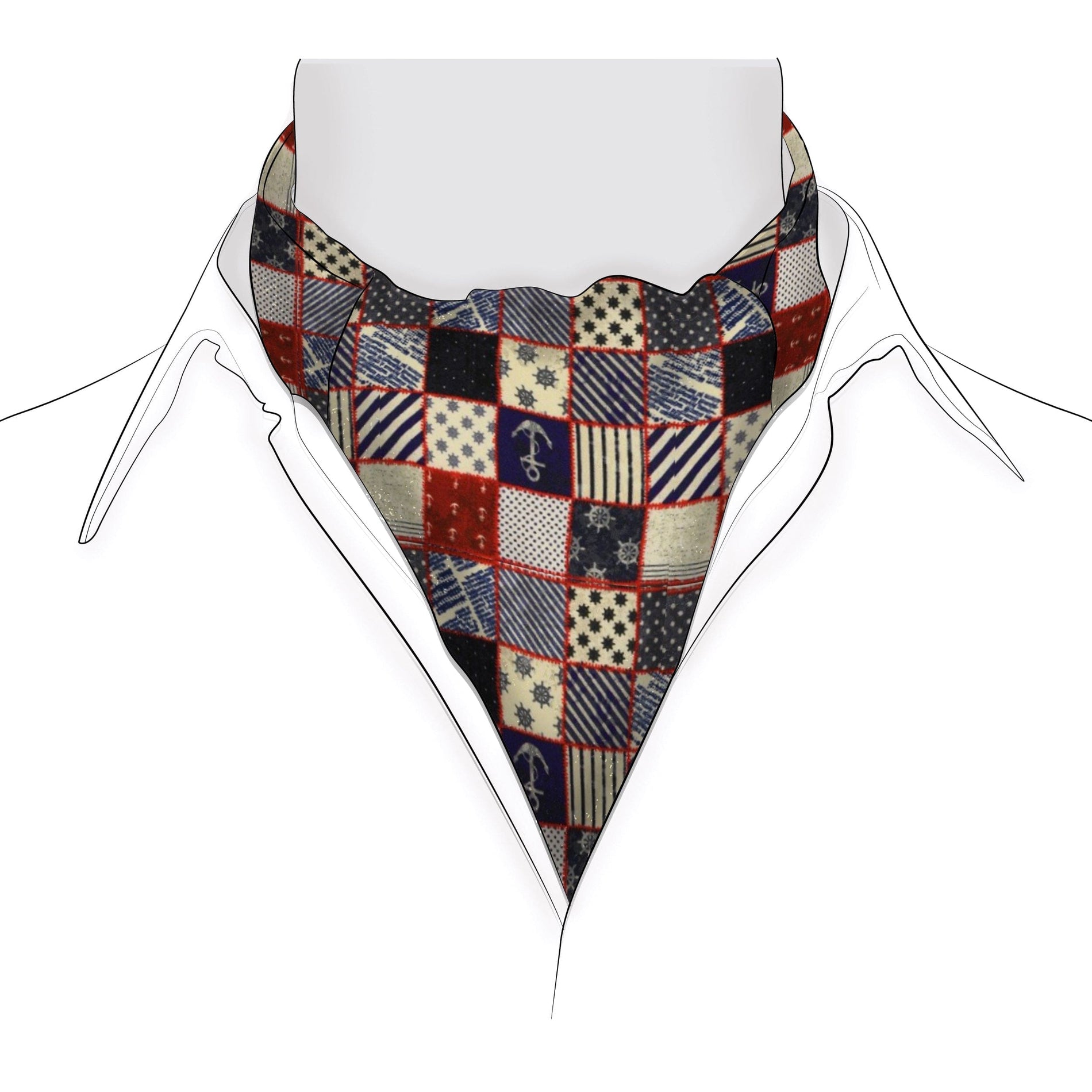 Chokore  Chokore Men's Blue & Red Silk Designer Cravat 