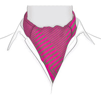 Chokore Chokore Striped Silk Cravat (Magenta)