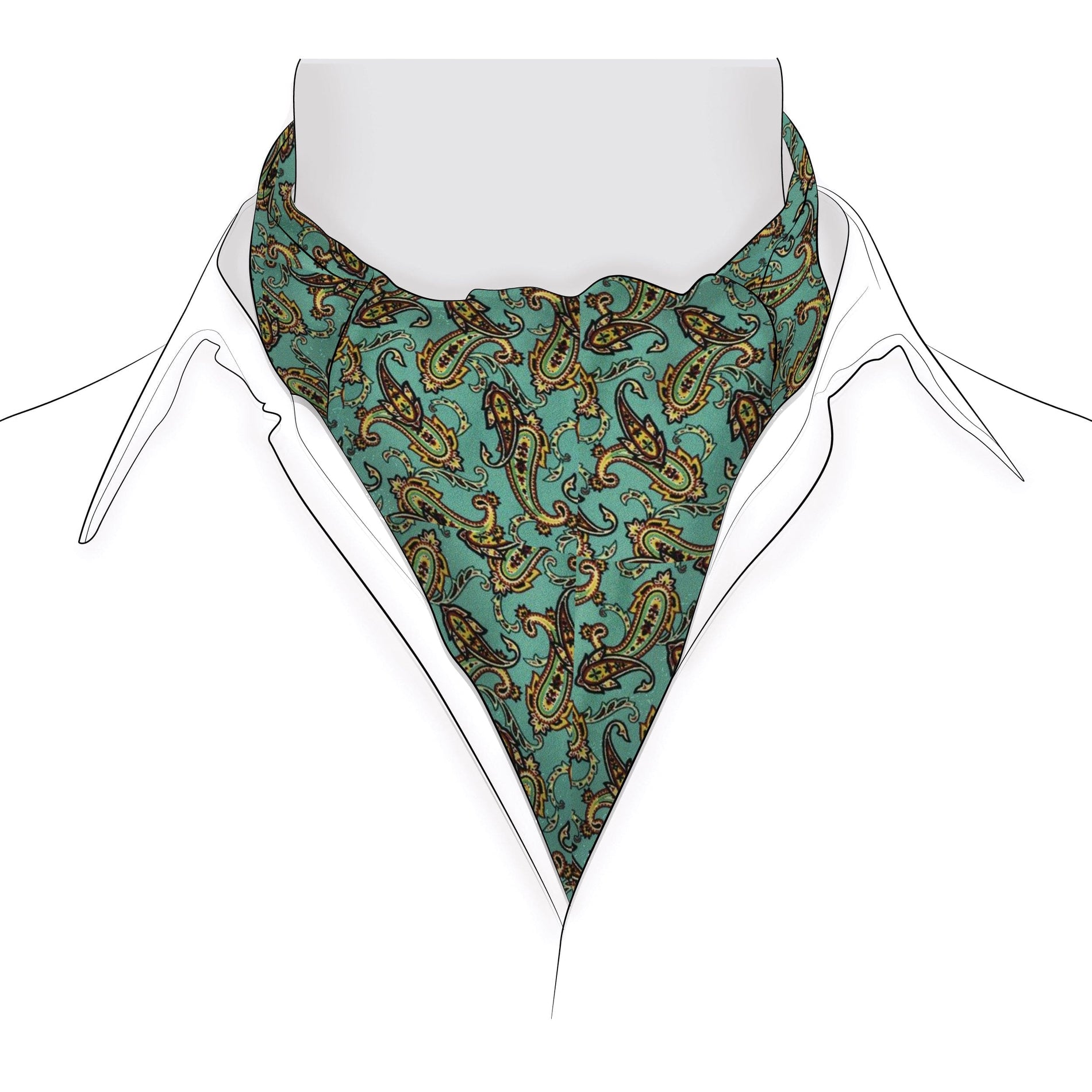 Chokore Chokore Men's Sea Green Silk Designer Cravat Chokore Men's Sea Green Silk Designer Cravat 