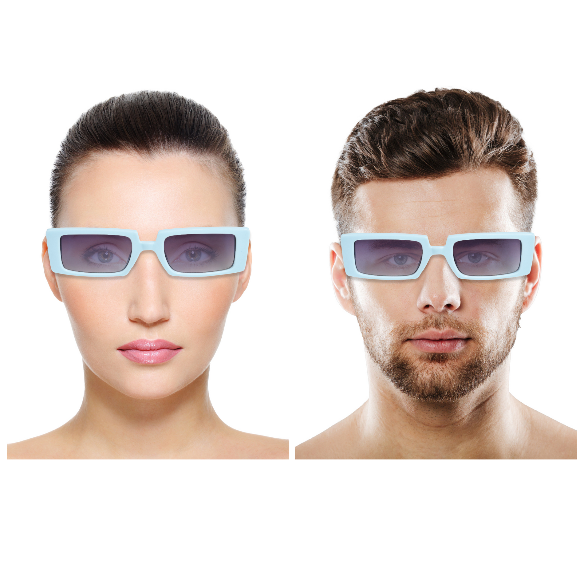 Chokore  Chokore Tinted Rectangle Sunglasses (Light Blue) 