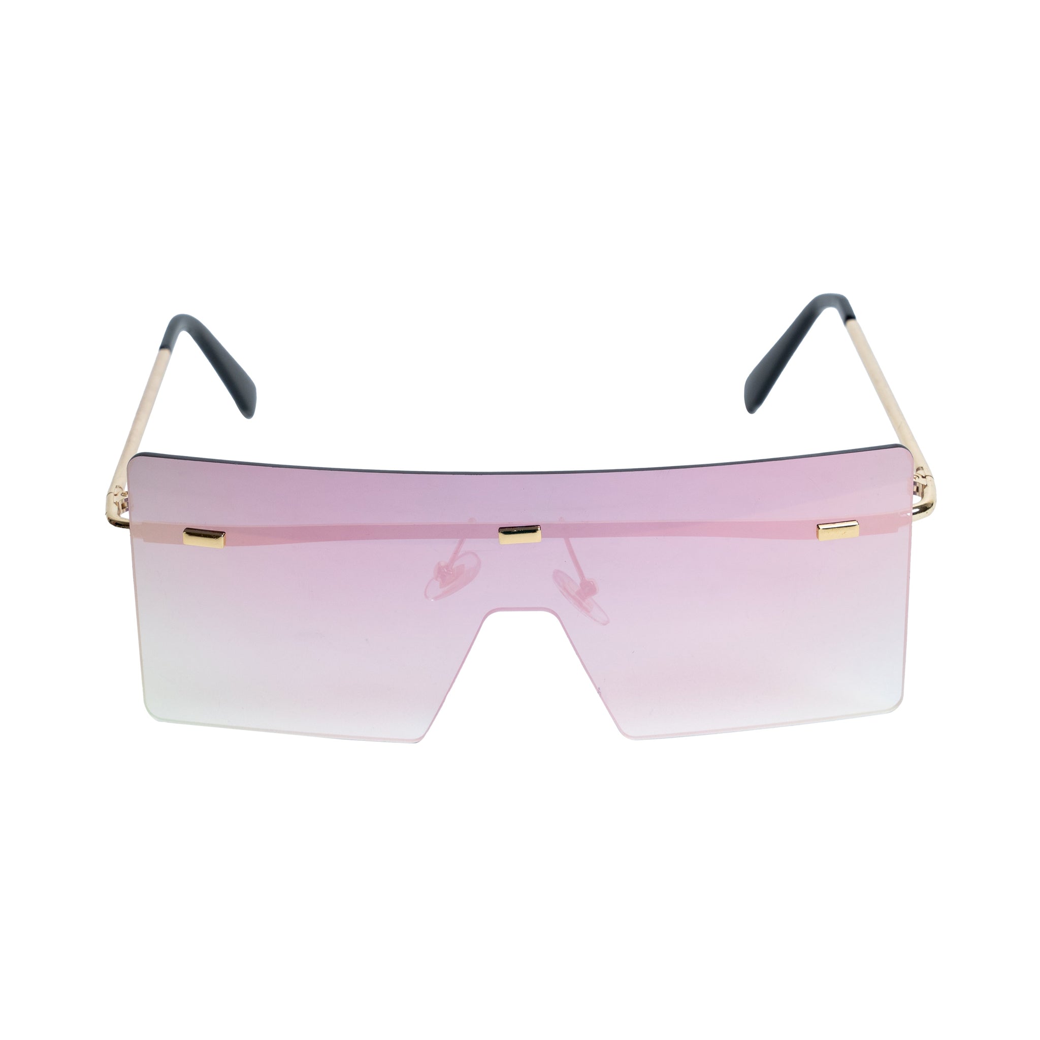 Chokore Rimless Oversized Sunglasses with UV 400 Protection (Pink)