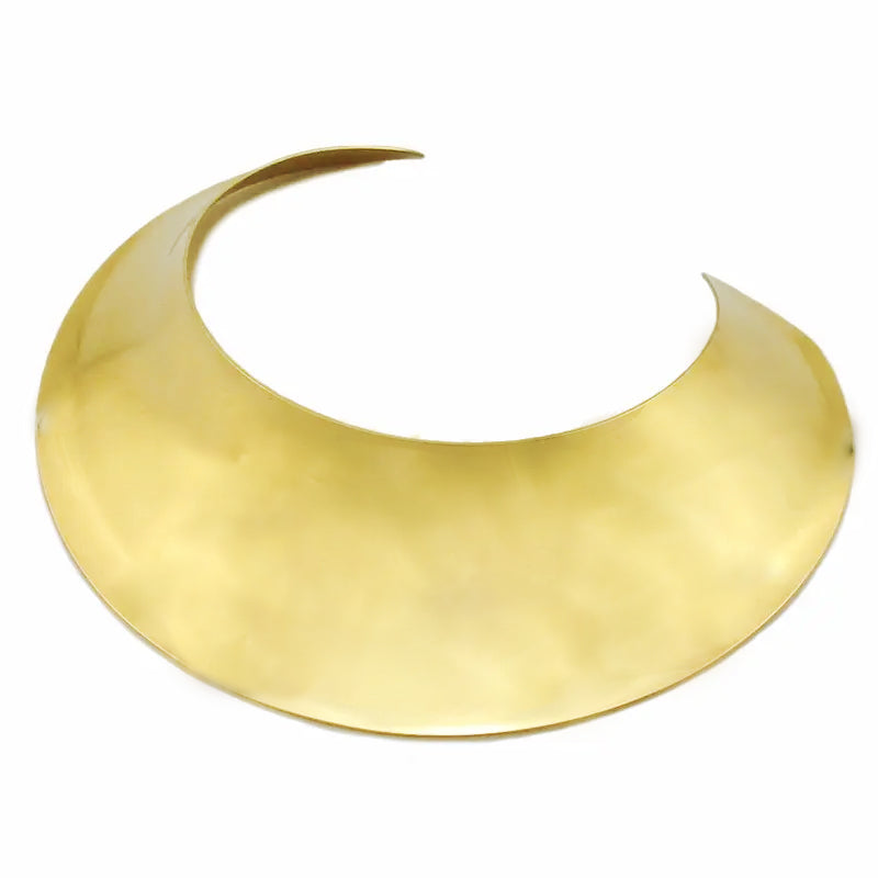 Chokore  Chokore Collar Wide Solid Choker (Gold) 