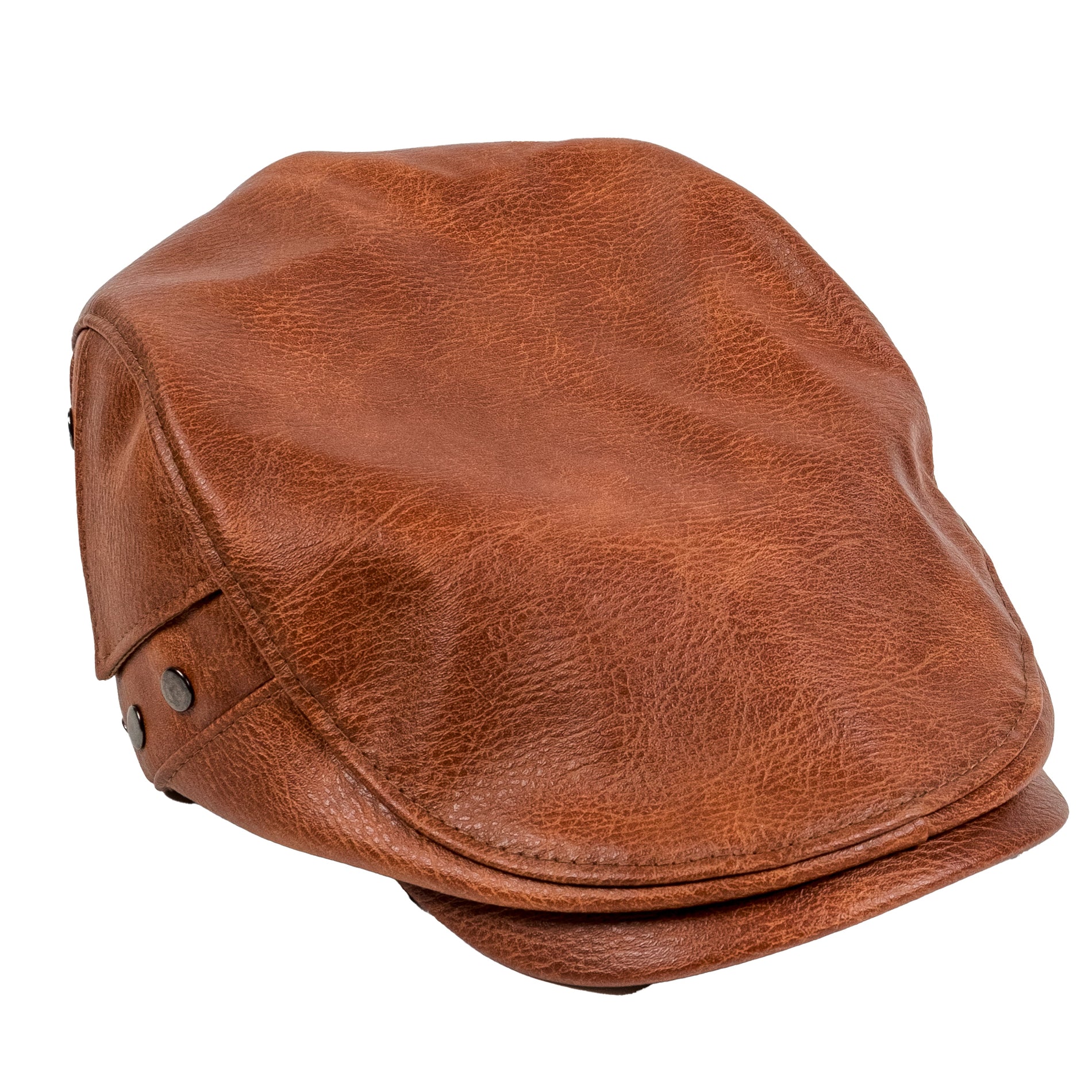 Chokore Chokore PU Leather Ivy Cap with Rivet Detailing (Khaki) Chokore PU Leather Ivy Cap with Rivet Detailing (Khaki) 