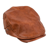 Chokore Chokore PU Leather Ivy Cap with Rivet Detailing (Khaki)