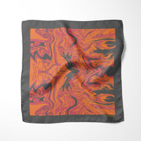 Chokore Chokore Orange Silk Pocket Square - Marble Range