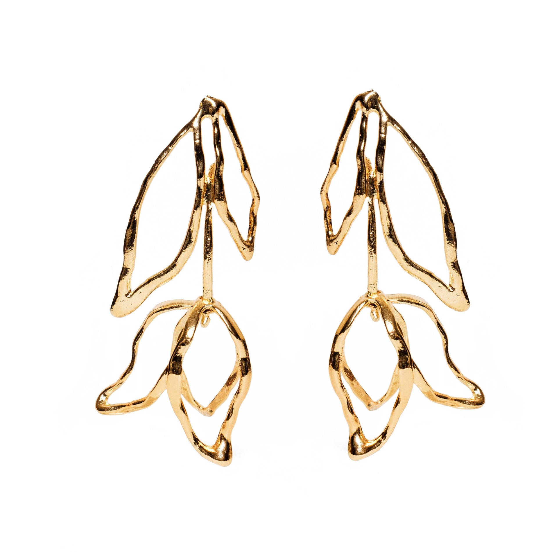 Chokore  Chokore Metallic Floral Earrings 