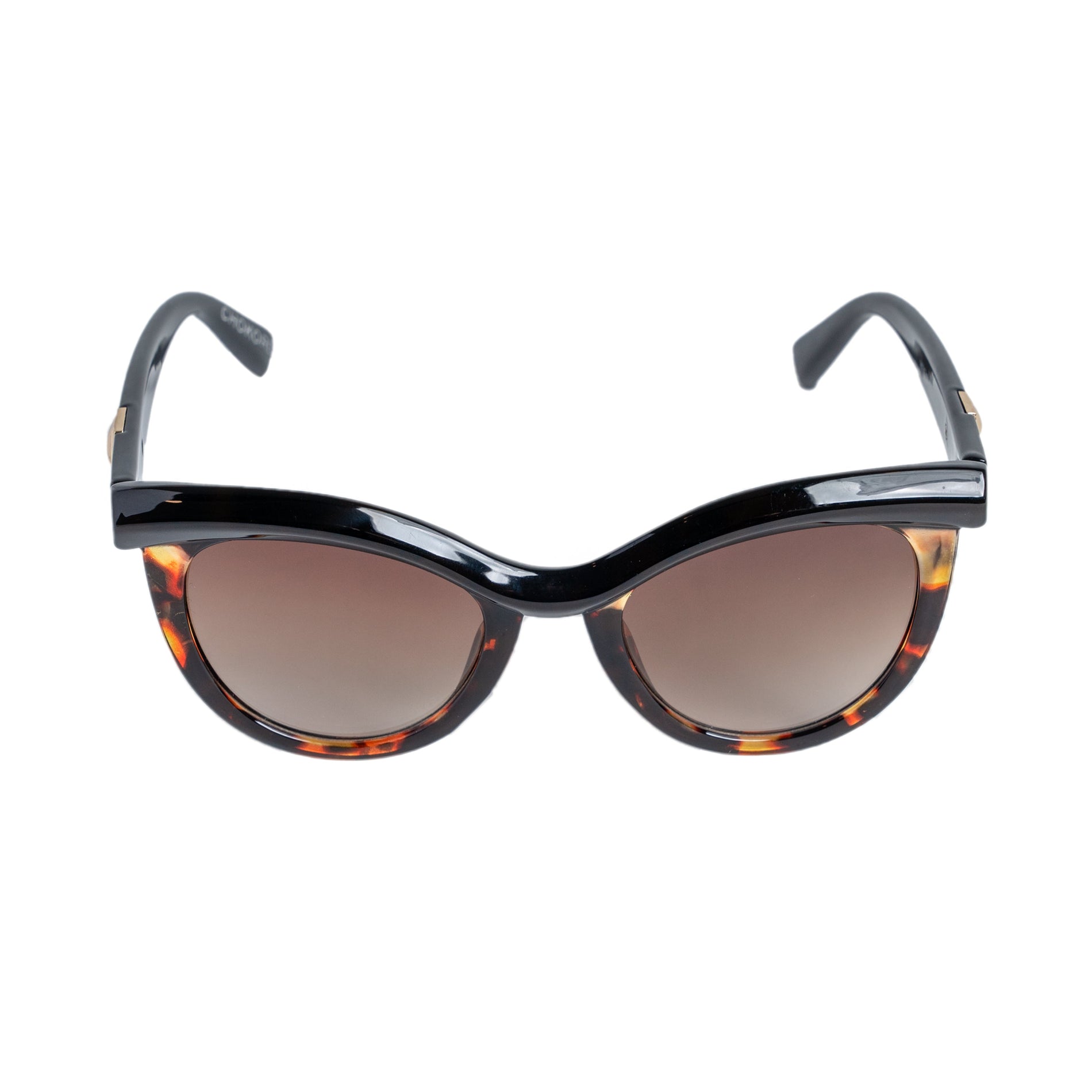 Chokore Chokore Vintage Cat-Eye Sunglasses with UV400 Protection (Black & Brown) Chokore Vintage Cat-Eye Sunglasses with UV400 Protection (Black & Brown) 