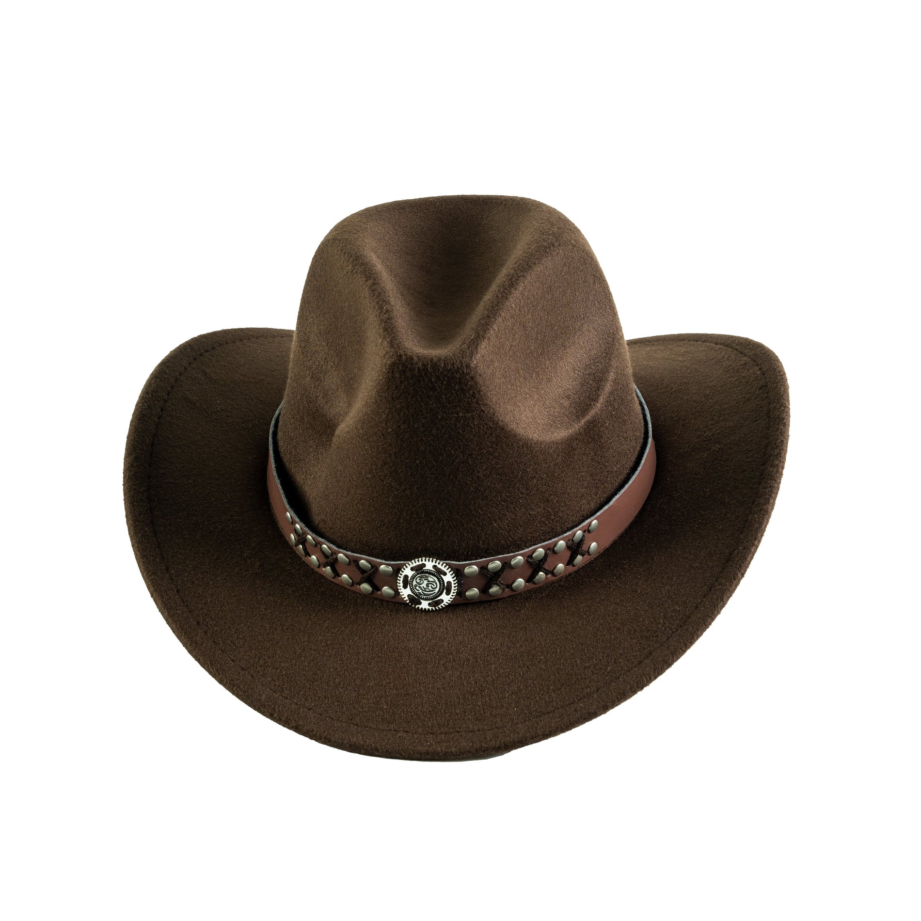 Chokore Chokore Cowboy Hat with Vegan Leather Embellished Belt (Chocolate Brown) Chokore Cowboy Hat with Vegan Leather Embellished Belt (Chocolate Brown) 