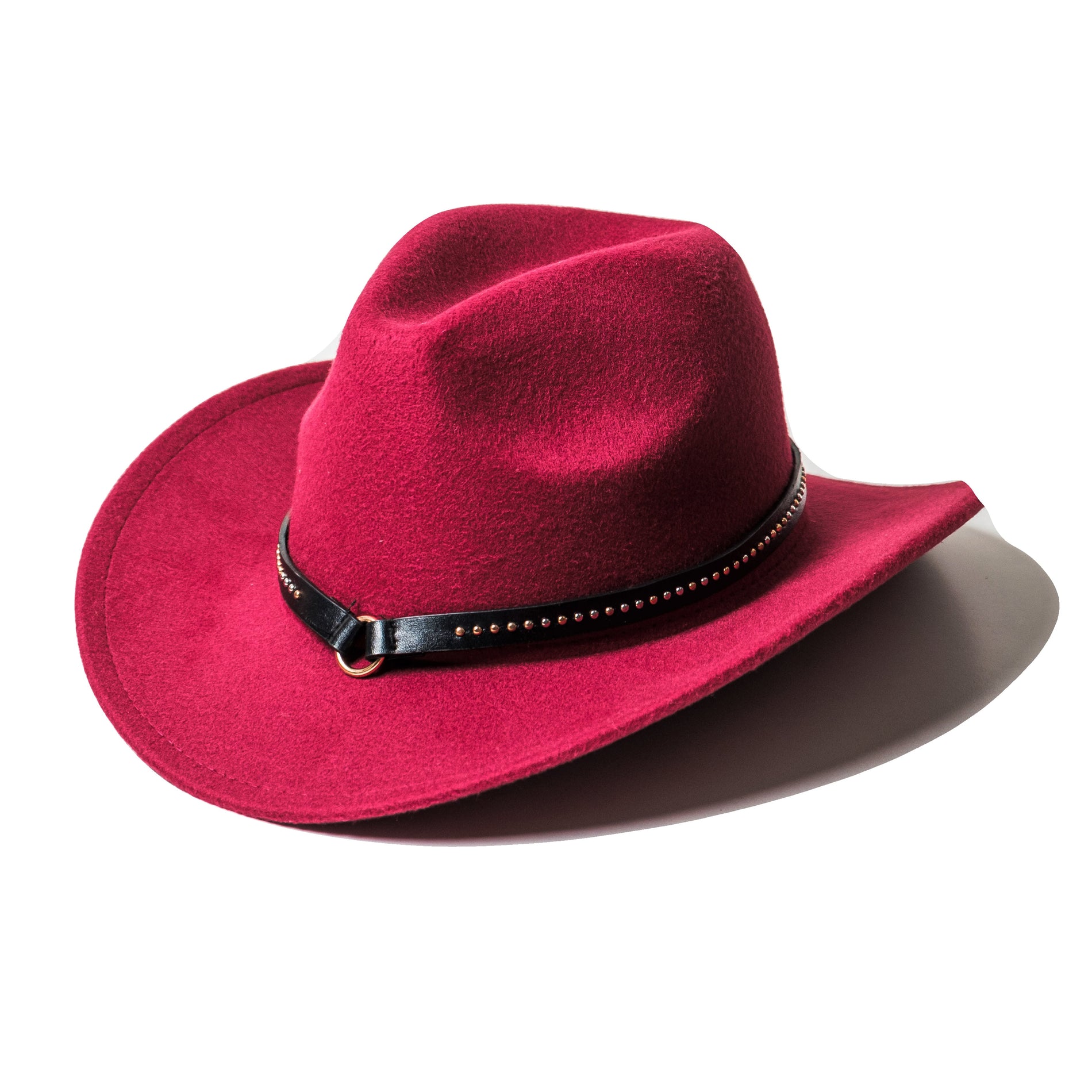 Chokore Chokore Cowboy Hat with Belt Band (Burgundy) Chokore Cowboy Hat with Belt Band (Burgundy) 