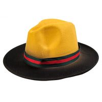 Chokore Chokore Double-tone Ombre Fedora Hat (Yellow & Black)