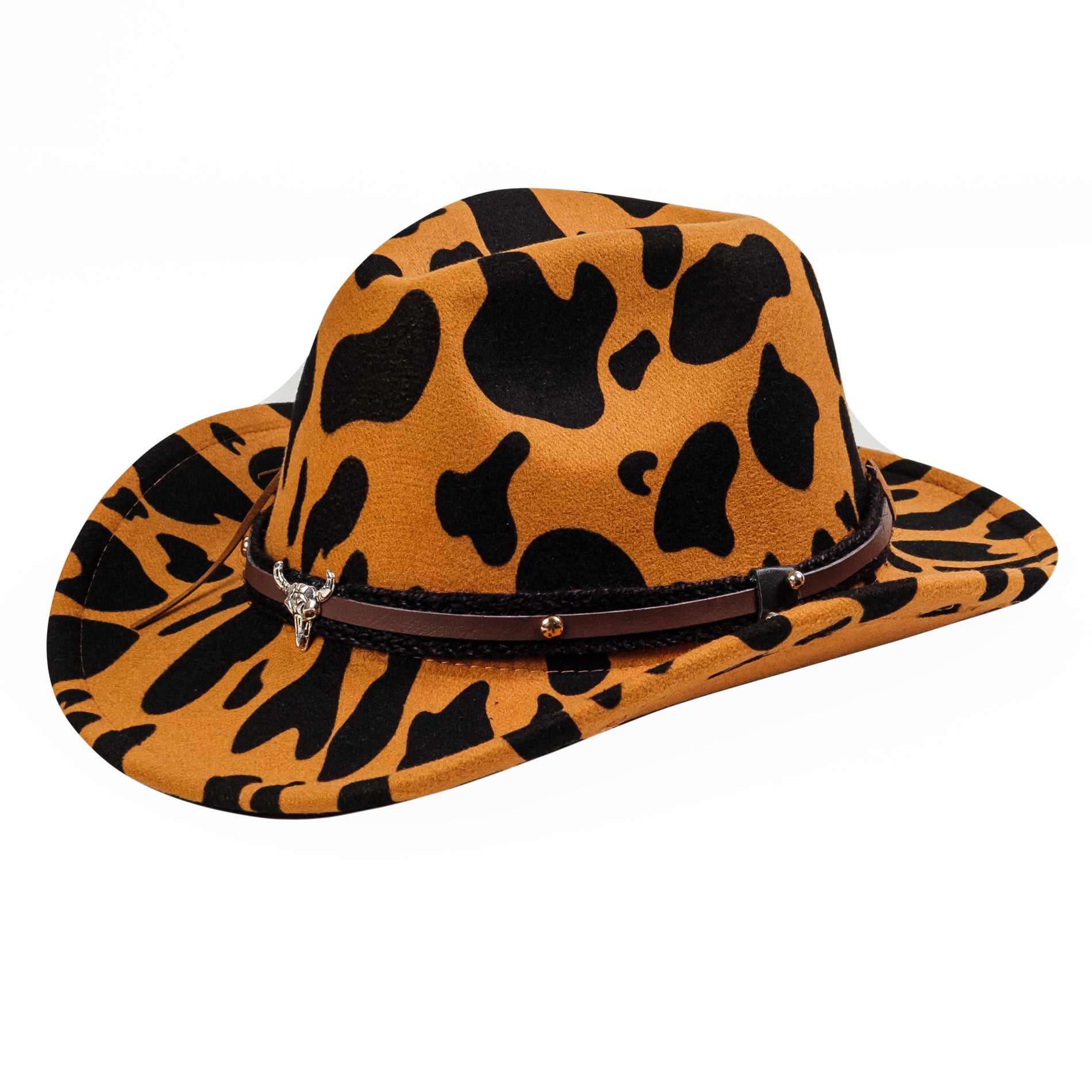 Chokore Chokore Cow Print Cowboy Hat (Yellow) Chokore Cow Print Cowboy Hat (Yellow) 