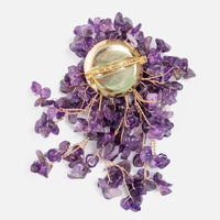 Chokore Chokore Natural Amethyst Stone Brooch