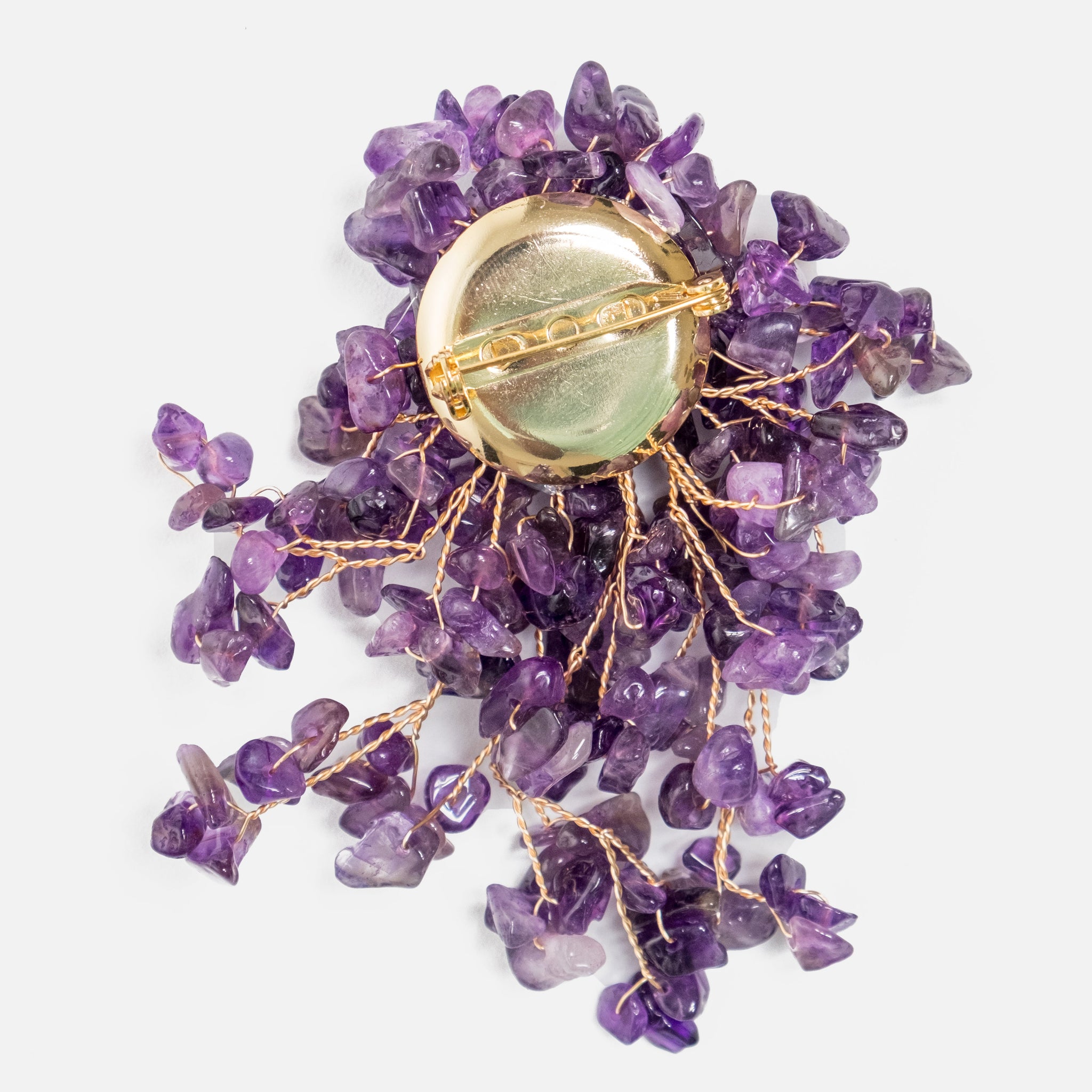 Chokore Natural Amethyst Stone Brooch