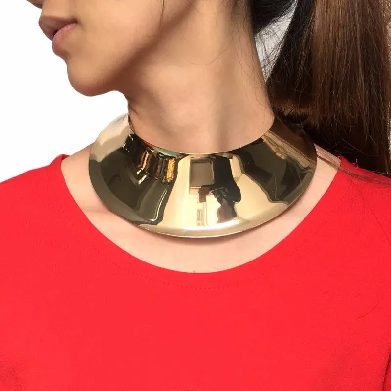 Chokore Chokore Collar Wide Solid Choker (Gold) Chokore Collar Wide Solid Choker (Gold) 