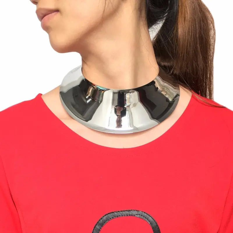 Chokore Chokore Collar Wide Solid Choker (Silver) Chokore Collar Wide Solid Choker (Silver) 