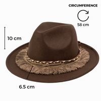 Chokore Chokore Boho Style Fedora Hat (Chocolate Brown)