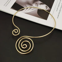 Chokore Chokore Double Spiral Choker Necklace (Gold)