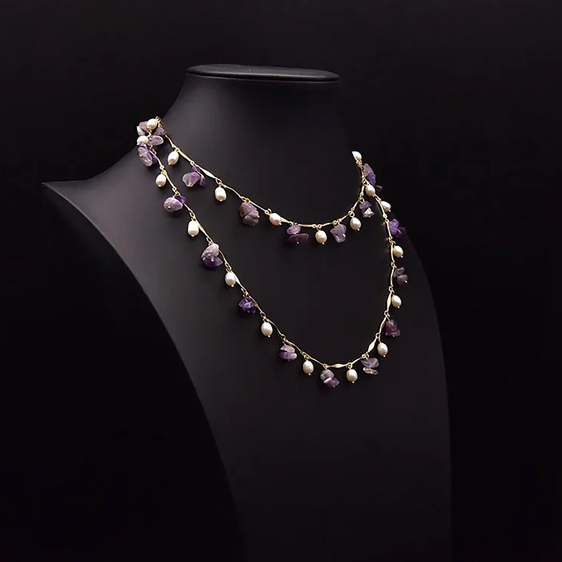 Chokore Chokore Amethyst Pearl Long Necklace Chokore Amethyst Pearl Long Necklace 