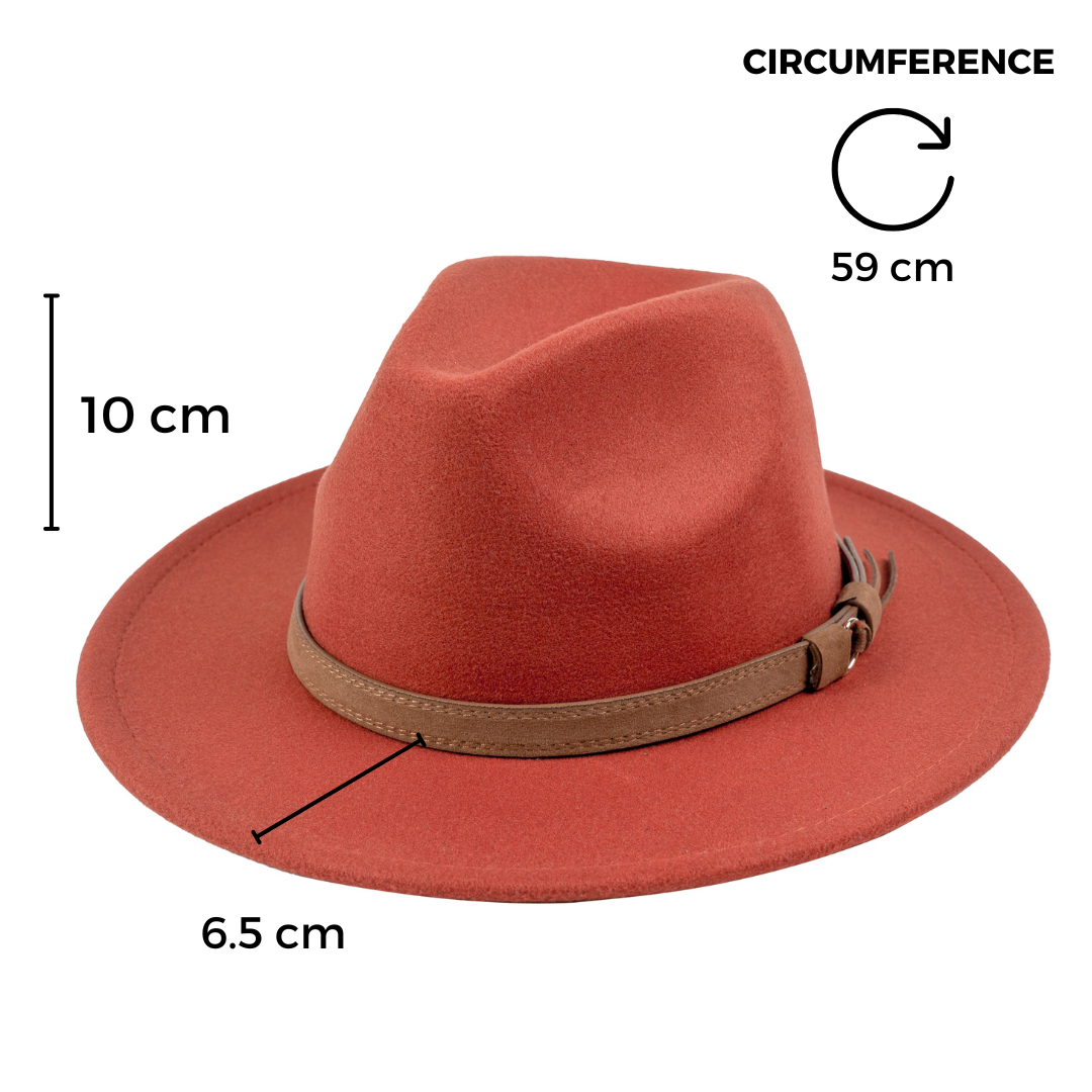 Chokore Chokore Pinched Fedora Hat with PU Leather Belt (Caramel) Chokore Pinched Fedora Hat with PU Leather Belt (Caramel) 