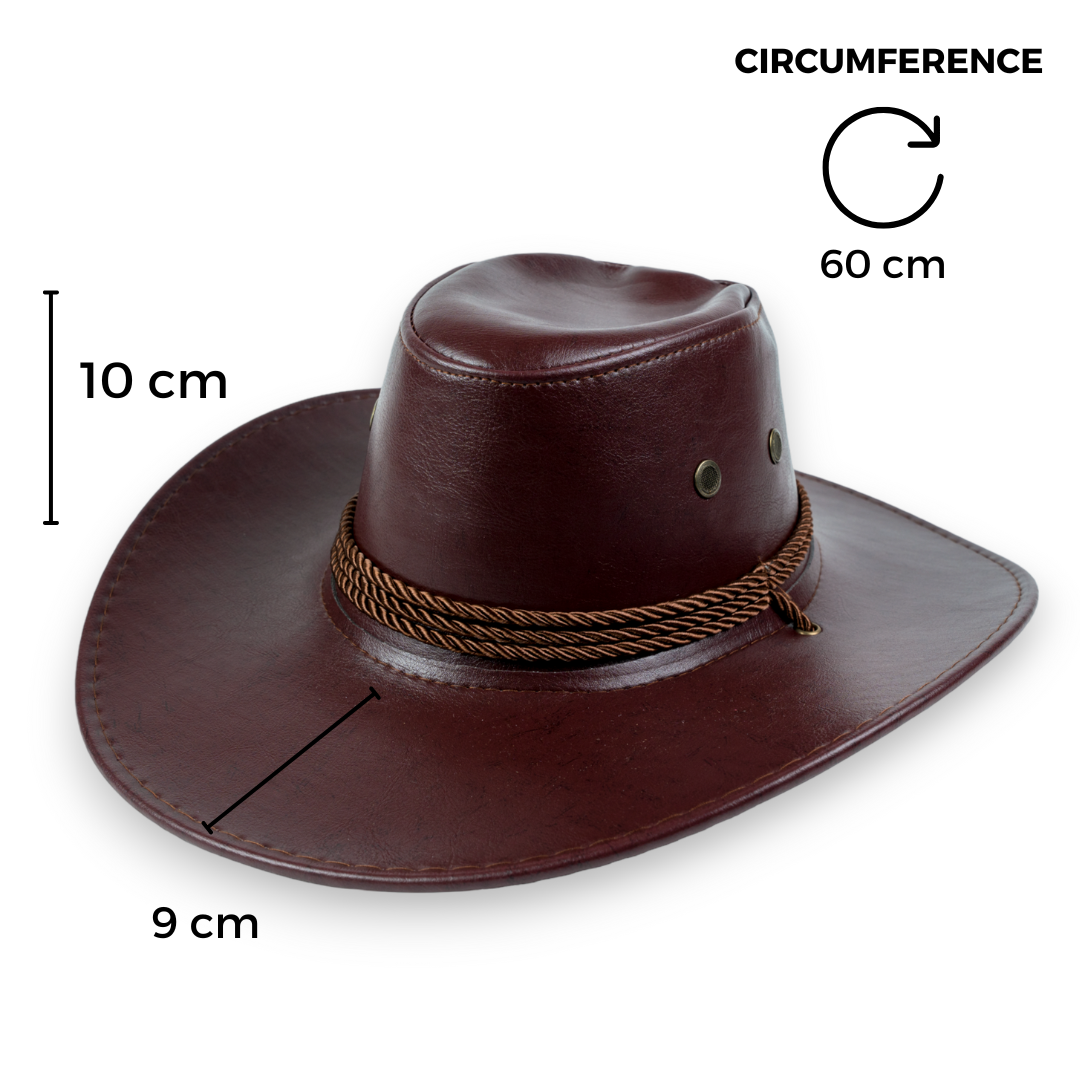 Chokore Chokore PU Leather Cowboy Hat (Chocolate Brown) Chokore PU Leather Cowboy Hat (Chocolate Brown) 