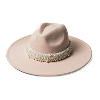 Chokore Chokore Pearl embellished Fedora Hat (Beige)