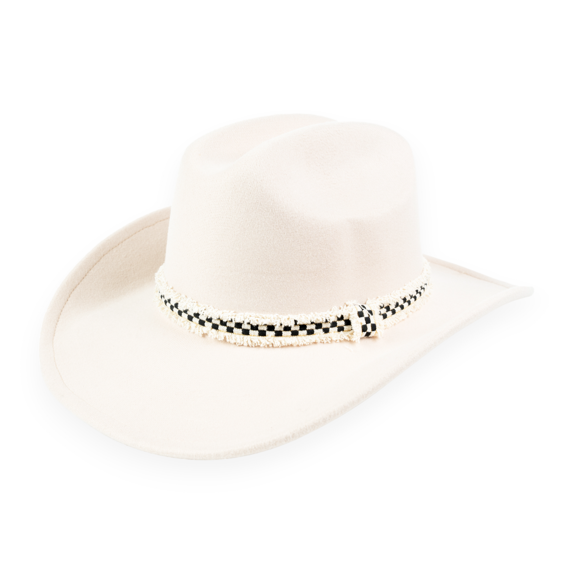 Chokore Chokore Rolled Brim Cowboy Hat with Ribbon (Beige) Chokore Rolled Brim Cowboy Hat with Ribbon (Beige) 