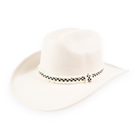 Chokore Chokore Rolled Brim Cowboy Hat with Ribbon (Beige)