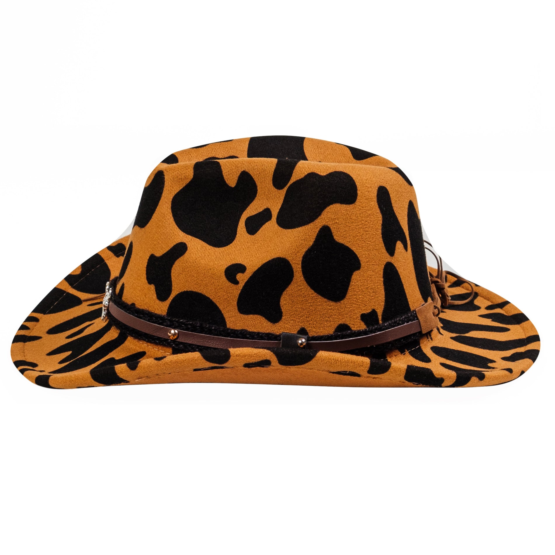 Chokore Chokore Cow Print Cowboy Hat (Yellow) Chokore Cow Print Cowboy Hat (Yellow) 