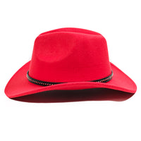 Chokore Chokore Cowboy Hat with Belt Band (Red)