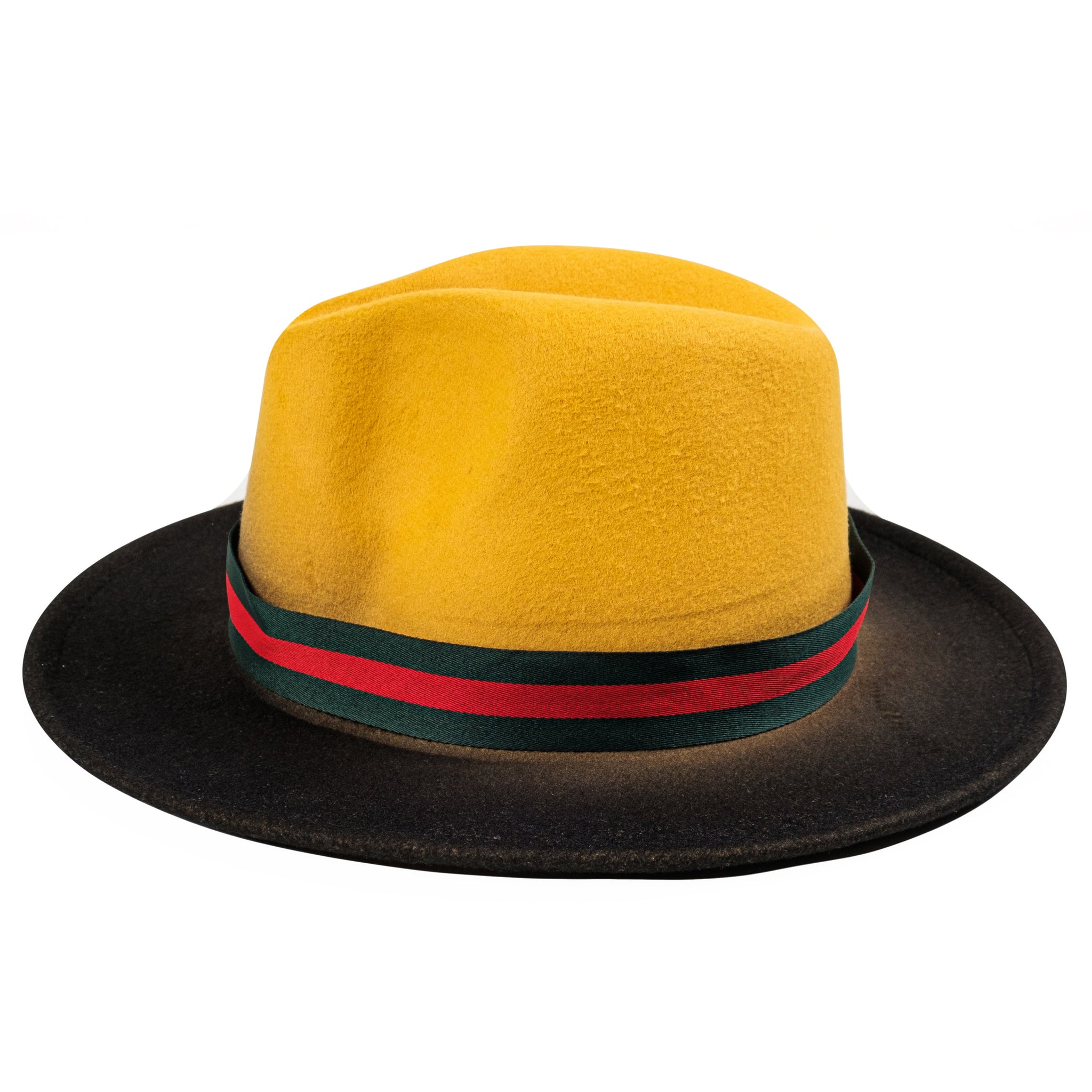 Chokore Double-tone Ombre Fedora Hat (Yellow & Black)