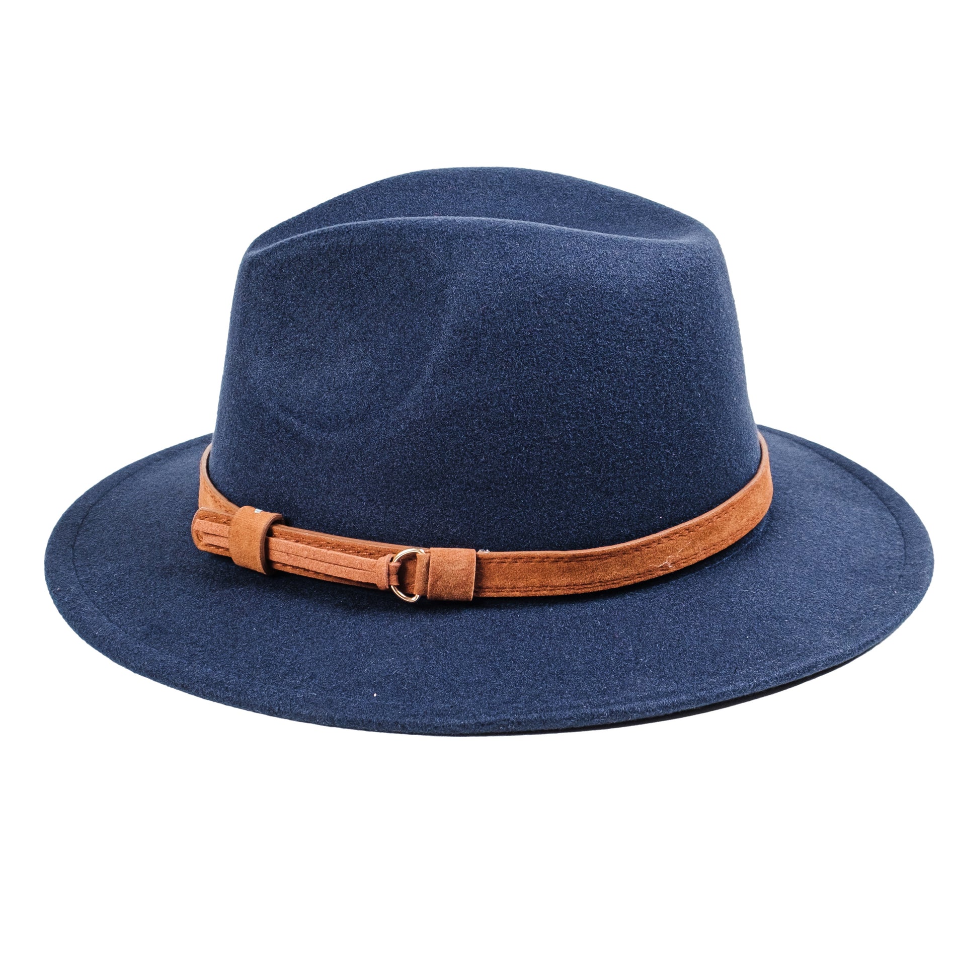 Chokore Chokore Fedora Hat with Vegan Leather Belt (Enamel Blue) Chokore Fedora Hat with Vegan Leather Belt (Enamel Blue) 