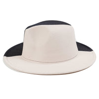 Chokore Chokore Half and Half Fedora Hat (Black & White)