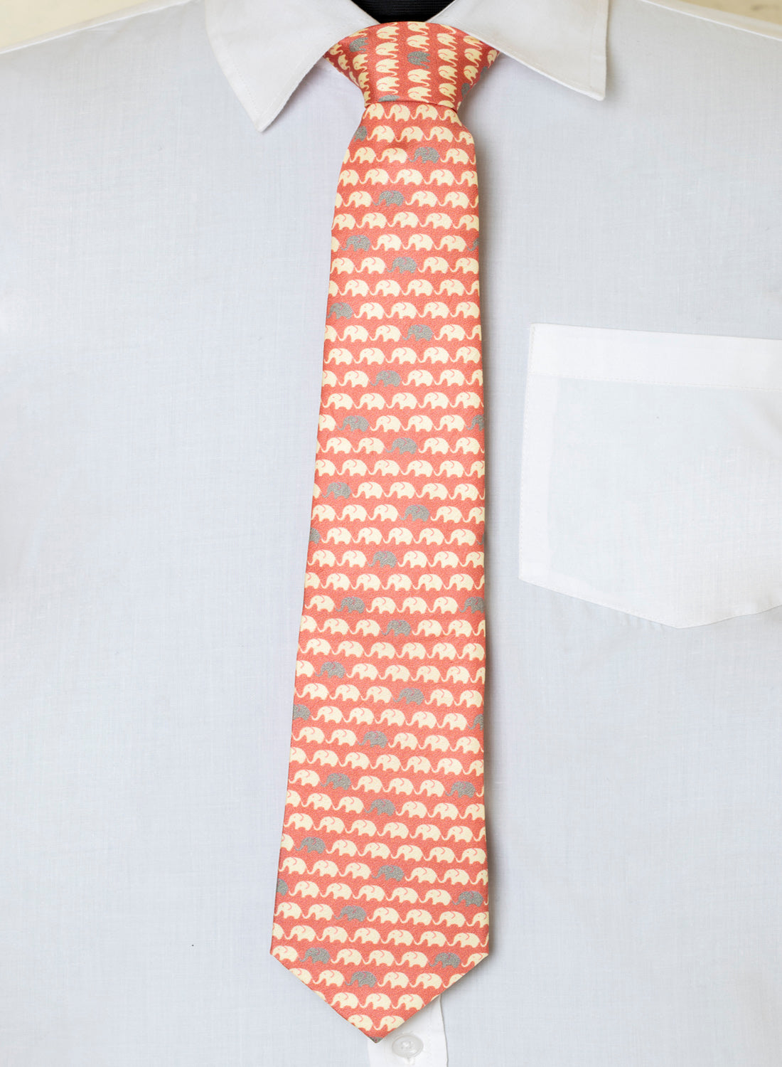 Chokore Special 2-in-1 Gift Set for Him (Coral Pocket Square & Necktie)