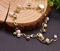 Chokore Chokore Link Chain Bracelet with White Freshwater Pearl