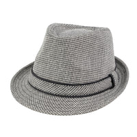 Chokore Chokore Classic Plaid Fedora Hat (Light Gray)